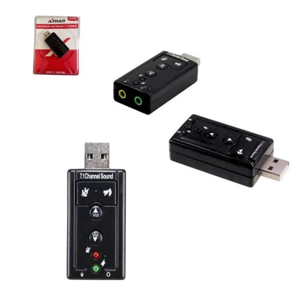 ADAPTADOR USB 2.0 PLACA DE SOM 7.1 XT2028 XTRAD BOX - Imagem 3