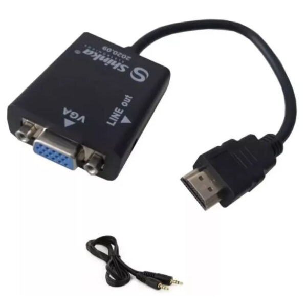 CABO CONVERSOR HDMI MACHO PARA VGA FEMEA 1 SAIDA DE AUDIO SH-HD-V SHINKA BOX - Imagem 3