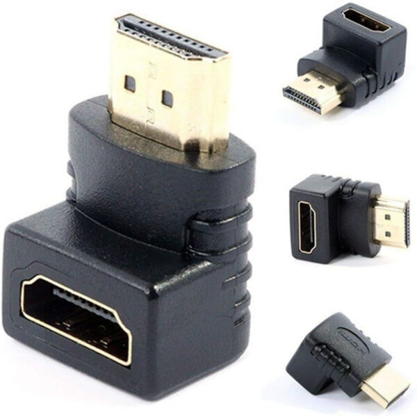 ADAPTADOR HDMI MACHO PARA HDMI FÊMEA 90 GRAUS EXBOM BOX - Imagem 2