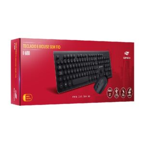 KIT TECLADO | MOUSE WIRELESS K-W80BK OFFICE C3TECH BOX