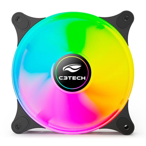COOLER FAN PARA GAB. F9-L160BKM 120MM RGB C3TECH BOX - Imagem 2