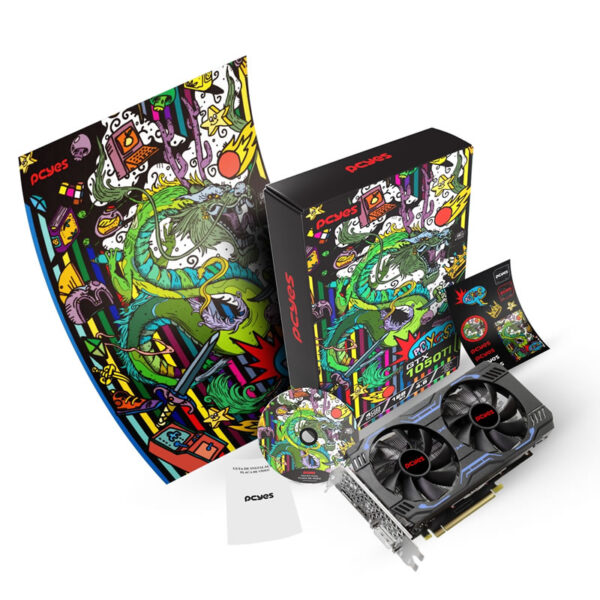 PLACA DE VIDEO 4GB GTX 1050 TI PVGTX1050TI4GBR5128 GDDR5 128 BITS GEFORCE DP HDMI DVI-D PCYES BOX - Imagem 5