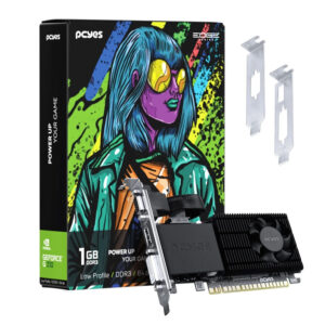 PLACA DE VIDEO 1GB G210 PPE210DR3SFBR DDR3 64 BITS GEFORCE VGA HDMI DVI-I LP PCYES BOX