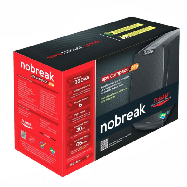 NOBREAK 1200VA 4502 UPS COMPACT XPRO BIVOLT TS SHARA BOX - Imagem 4