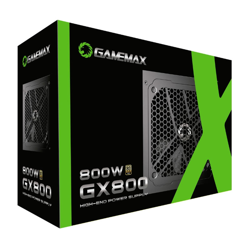 FONTE ATX 800W GX800 PFC ATIVO 80 PLUS GOLD GAMEMAX BOX