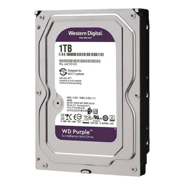 HD 1000GB SATA 3 WD11PURZ 5400 RPM DESKTOP PURPLE SURVEILLANCE WESTERN DIGITAL