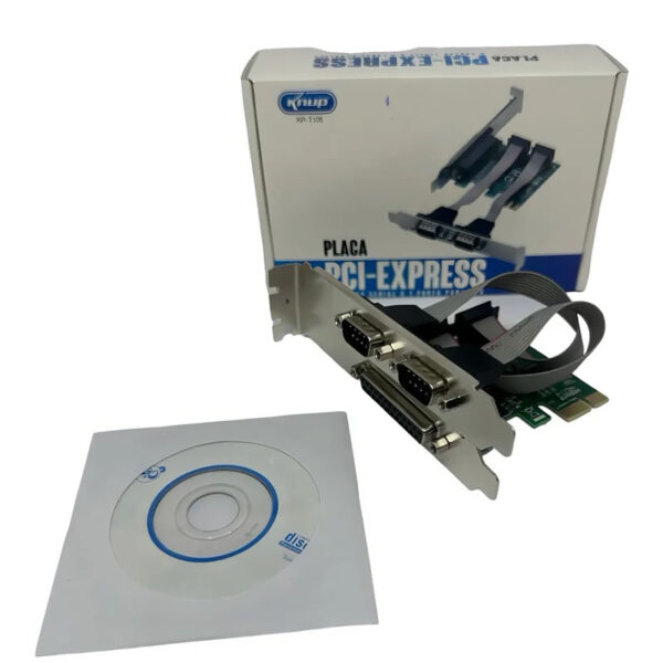 PLACA DE REDE PCI-E C/ 2 SERIAL E 1 PARALELA KP-T105 KNUP BOX - Imagem 4