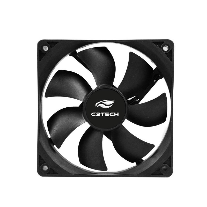 COOLER FAN PARA GAB. F7-PW10BK 80MM 4 PINOS MOLEX 2200 RPM PRETO C3TECH OEM