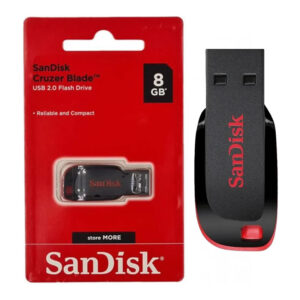 PEN DRIVE 8 GB CRUZER BLADE SDCZ50-008G-B35 USB 2.0 SANDISK BOX