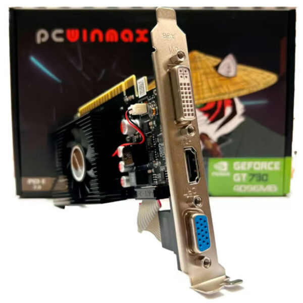 PLACA DE VIDEO 4GB GT730 GT730-4GD3-128B DDR3 128 BITS GEFORCE HDMI/VGA/DVI-I PCWINMAX BOX - Imagem 4
