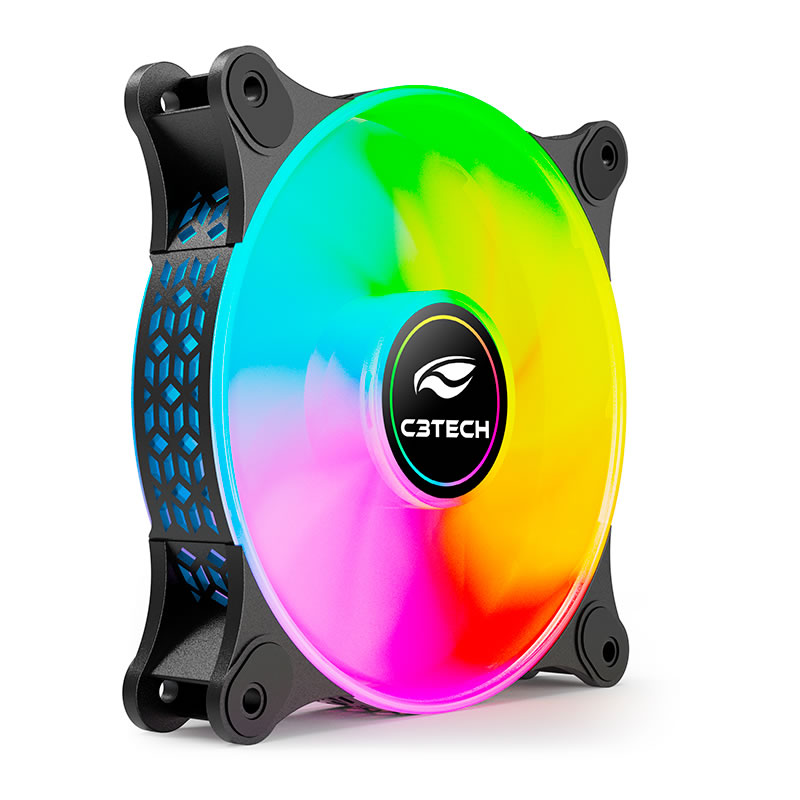 COOLER FAN PARA GAB. F9-L160BKM 120MM RGB C3TECH BOX
