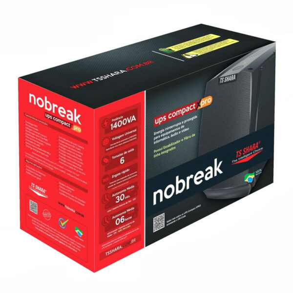 NOBREAK 1400VA 4513 COMPACT XPRO BIVOLT TS SHARA BOX - Imagem 4