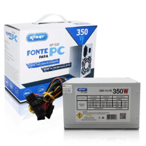 FONTE ATX 350W KP-526 2* SATA 2* IDE S/CABO KNUP BOX