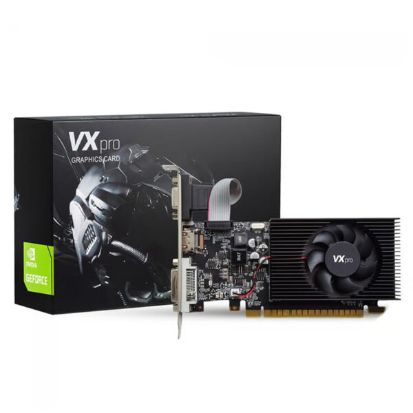 PLACA DE VIDEO 4GB GT730 VX GT730LP-4GD3-A DDR3 128 BITS GEFORCE VGA HDMI DVI-I VX PRO BOX