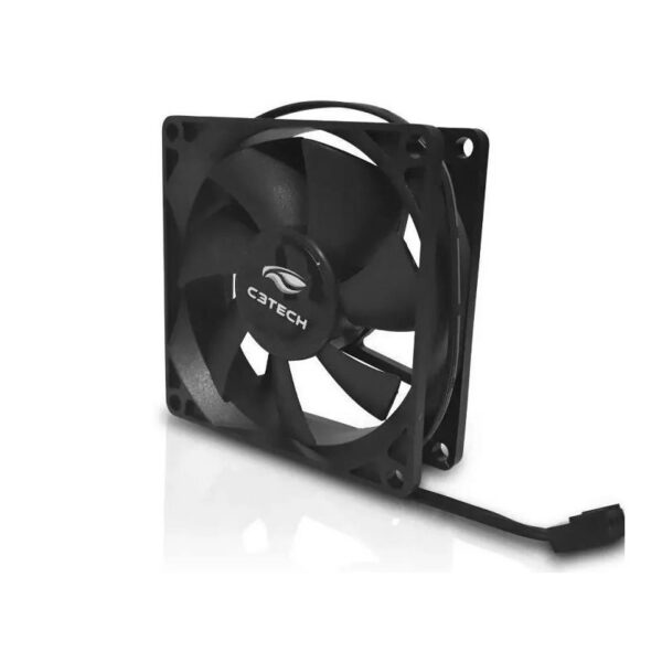 COOLER FAN PARA GAB. F7-MB10BK 80MM 3 PINOS 2200 RPM PRETO C3TECH OEM - Imagem 3