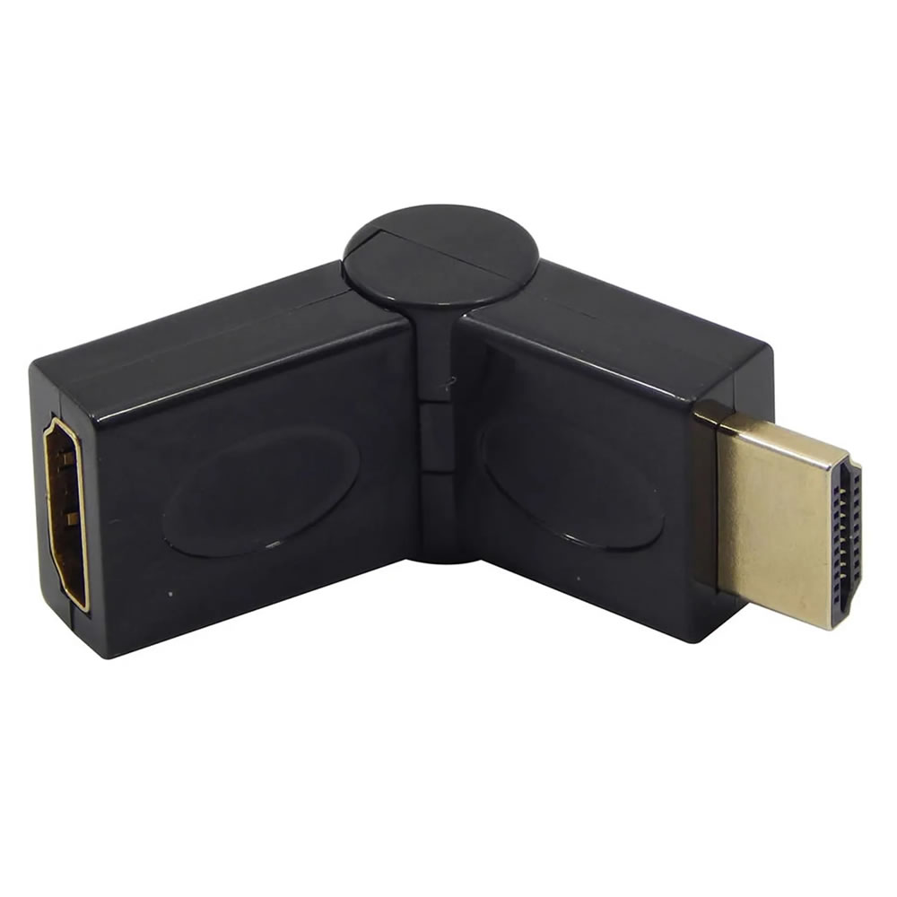 ADAPTADOR HDMI FÊMEA PARA HDMI MACHO 180 GRAUS GNRC OEM