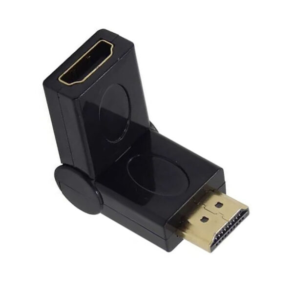 ADAPTADOR HDMI FÊMEA PARA HDMI MACHO 180 GRAUS GNRC OEM - Imagem 2