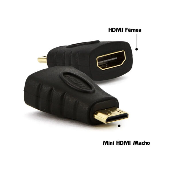 ADAPTADOR HDMI FÊMEA PARA MINI HDMI MACHO GNRC OEM - Imagem 4