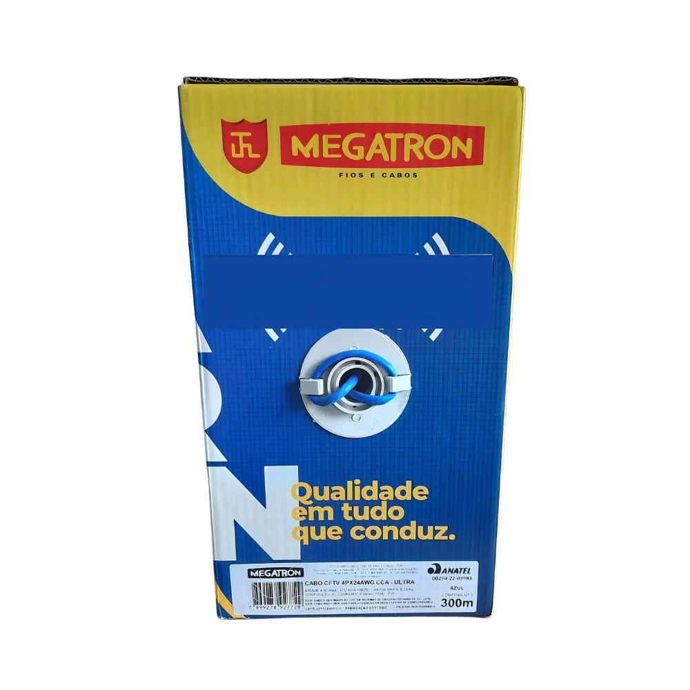 CAIXA DE CABO CFTV 300 METROS AZUL MEGATRON BOX - Imagem 4