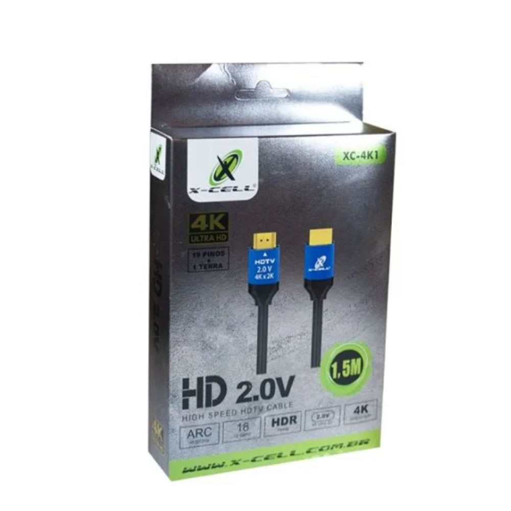 CABO HDMI ULTRA HD 2.0V 4K 1,5M XC-4K1 X-CELL BOX - Imagem 5