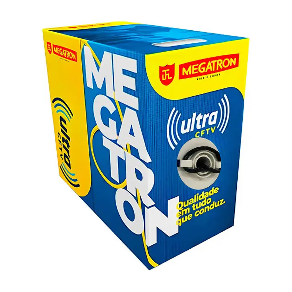 CAIXA DE CABO CFTV 300 METROS PRETO MEGATRON BOX - Imagem 2