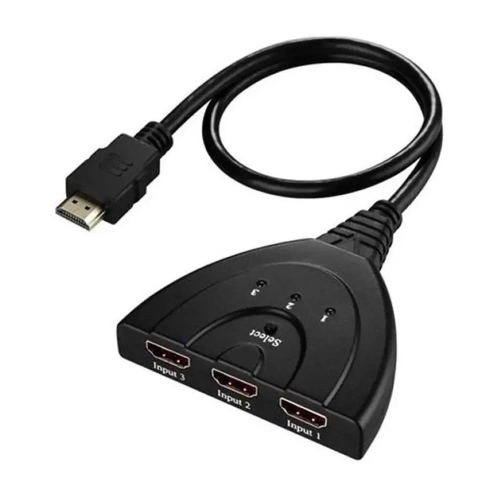 SWITCH 3 ENTRADAS 1 SAIDA HDMI KP-AD133 4K KNUP BOX
