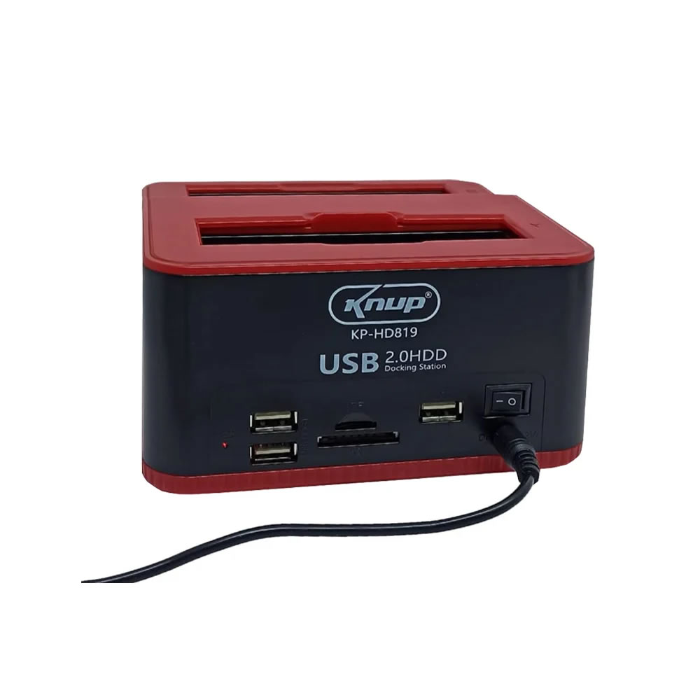 DOCK STATION USB 2.0 KP-HD819 2 HD´S SATA 3,5 OU 2,5 KNUP BOX - Imagem 6
