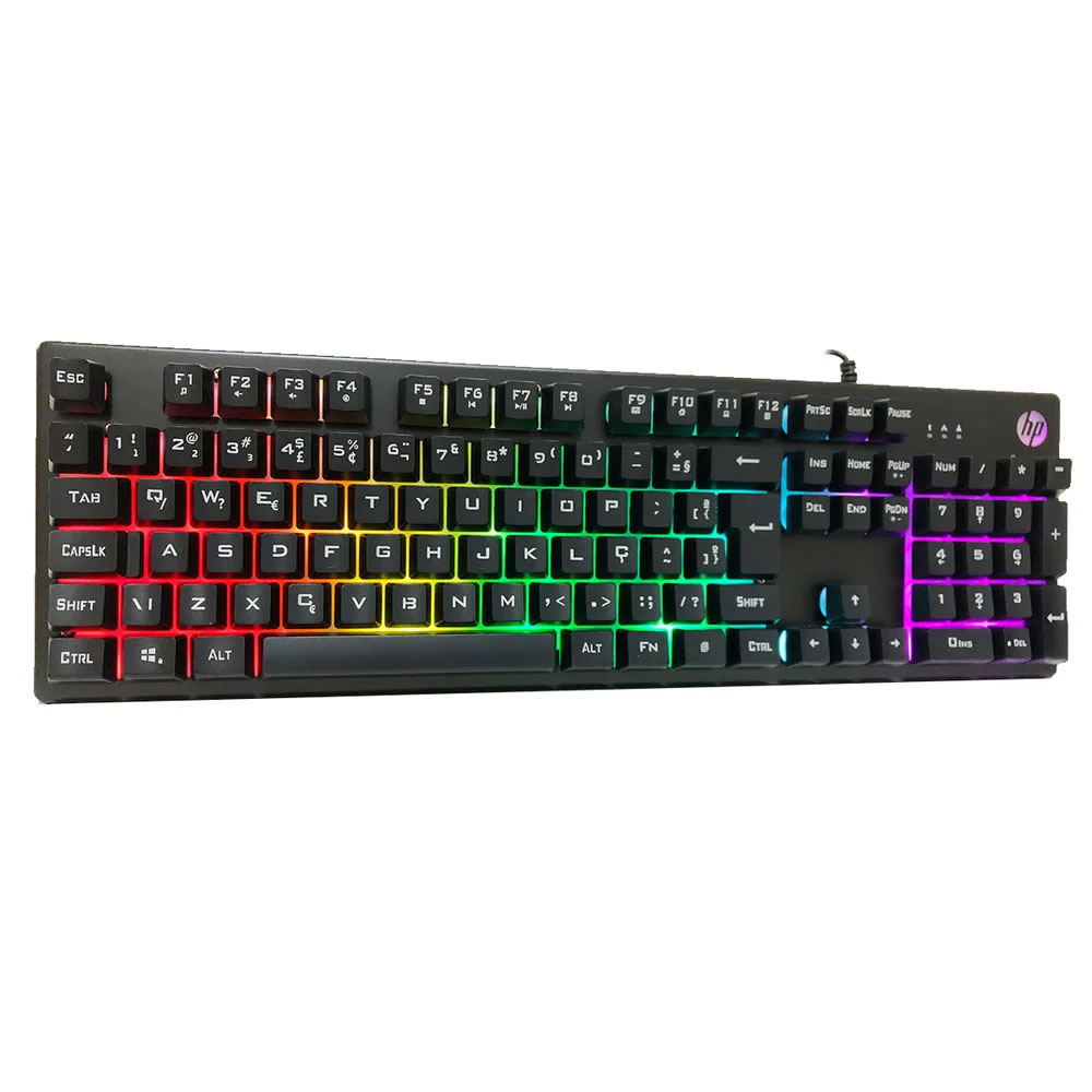 TECLADO USB GAMER K500F RGB HP BOX - Imagem 2