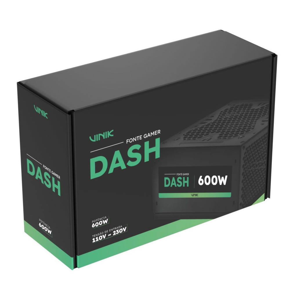 FONTE ATX 600W 20/24 PINOS VFG600WPV3 2* SATA 2* IDE DASH VINIK BOX - Imagem 6