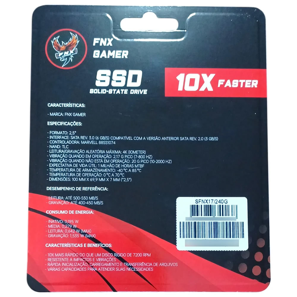 SSD 240GB SATA III FNX GAMER BOX - Imagem 4