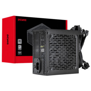 FONTE ATX 600W GAMER SHOCKER PF600SHW 80 PLUS WHITE PCYES BOX