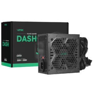 FONTE ATX 600W 20/24 PINOS VFG600WPV3 2* SATA 2* IDE DASH VINIK BOX
