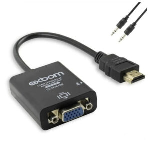 CABO CONVERSOR HDMI MACHO PARA VGA FEMEA 1 SAIDA DE AUDIO CC-HVA100 EXBOM BOX
