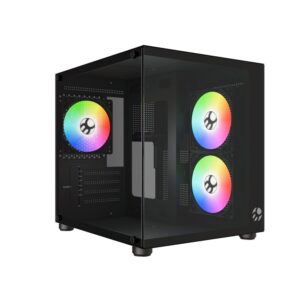 GABINETE GAMER BG-064 PURE PRO M/ATX S/FONTE C/3 COOLERS C/VIDRO BLUECASE BOX