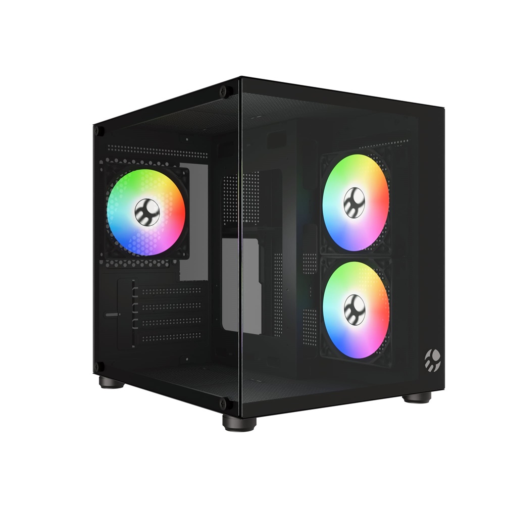 GABINETE GAMER BG-064 PURE PRO M/ATX S/FONTE C/3 COOLERS C/VIDRO BLUECASE BOX