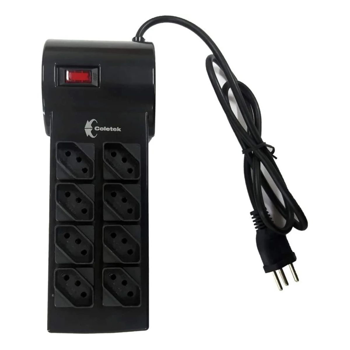 FILTRO DE LINHA 8 TOMADAS FL-82BK CABO 1MT COLETEK BOX