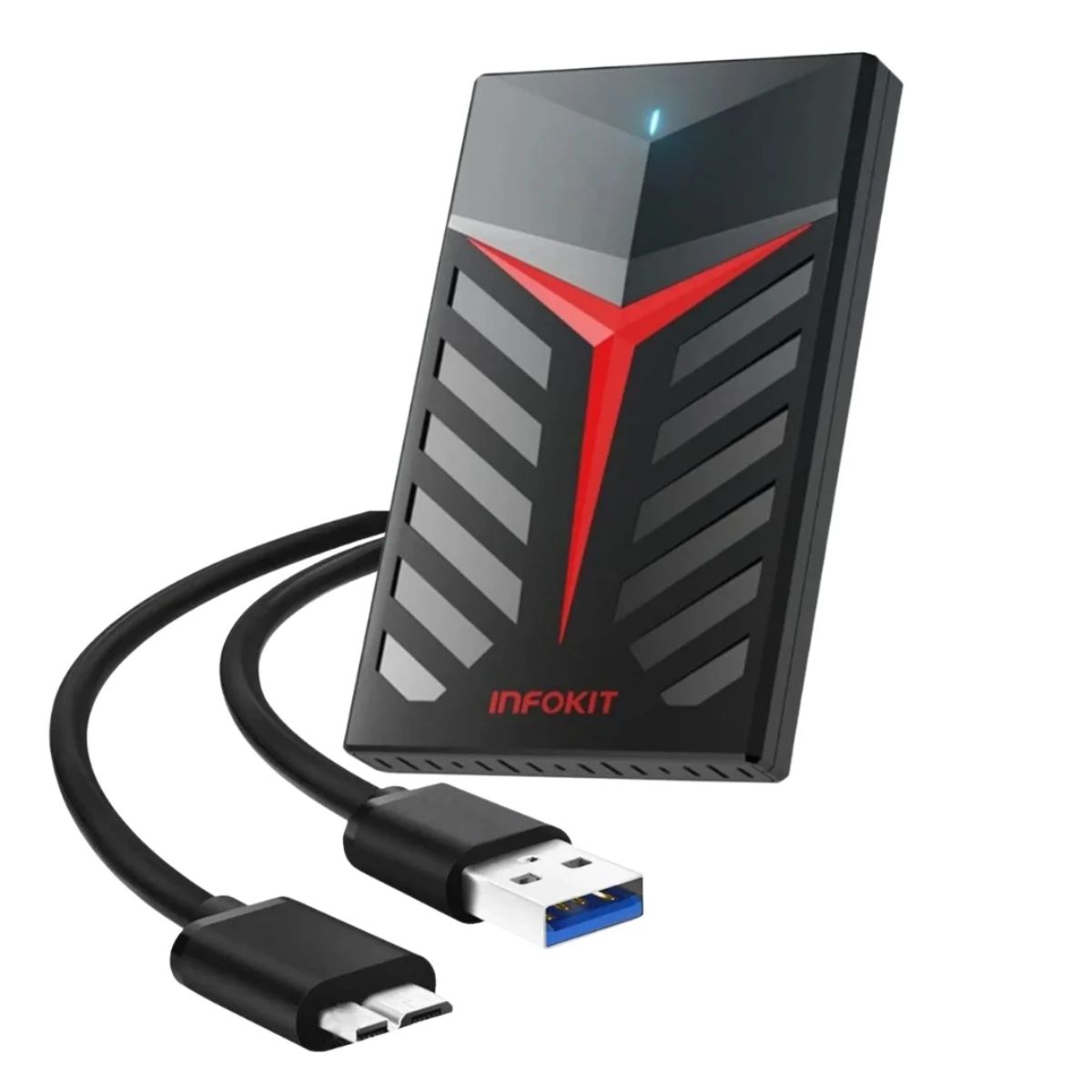 GAVETA PARA HD 2,5 ECASE-350 USB 3.0 PRETO INFOKIT BOX