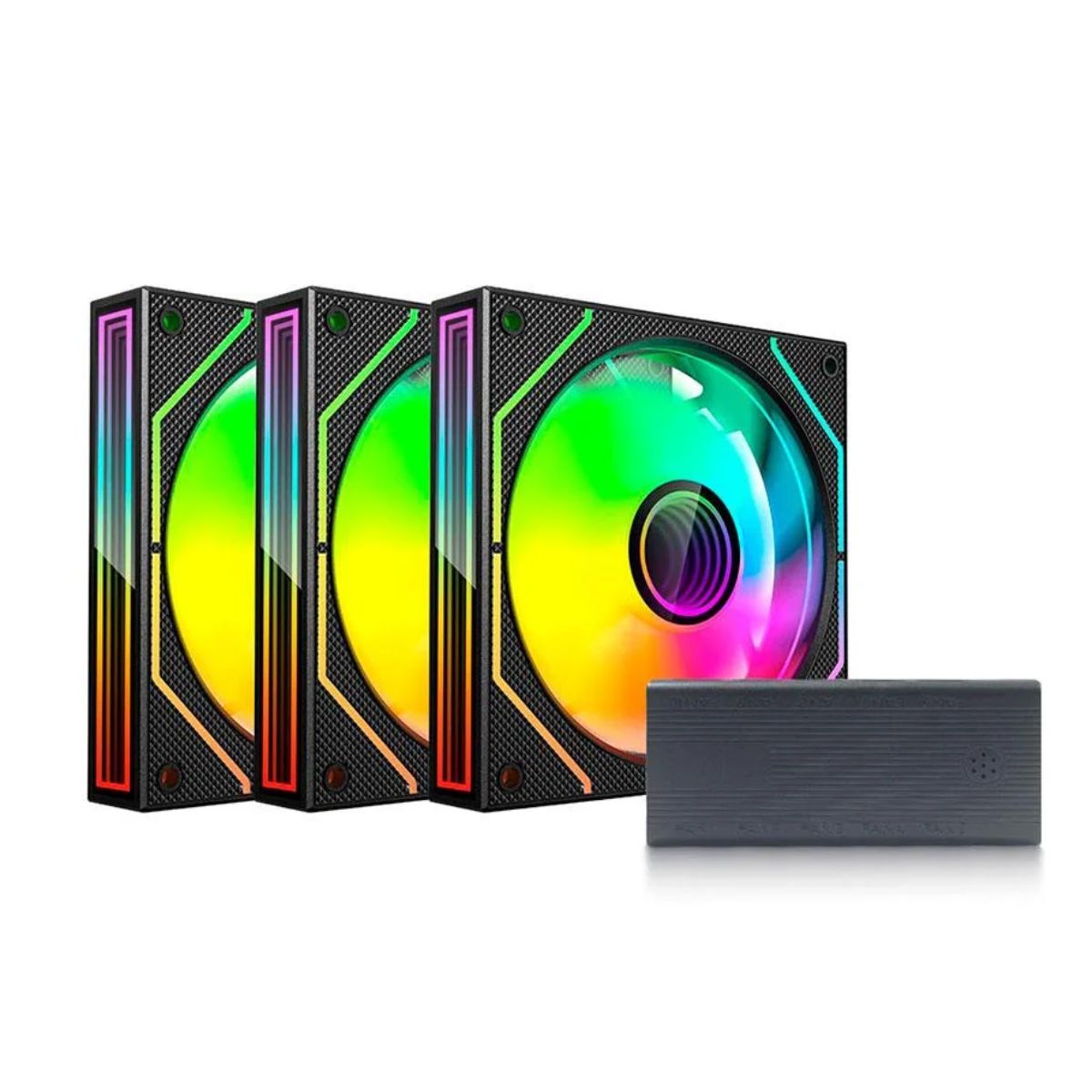 KIT C/3 COOLER FAN PARA GAB. ARGB F9-L660BK 120MM C3TECH BOX