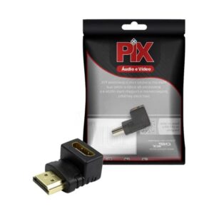 ADAPTADOR HDMI 90 GRAUS FEMEA PARA HDMI MACHO 003-8603 PIX BOX
