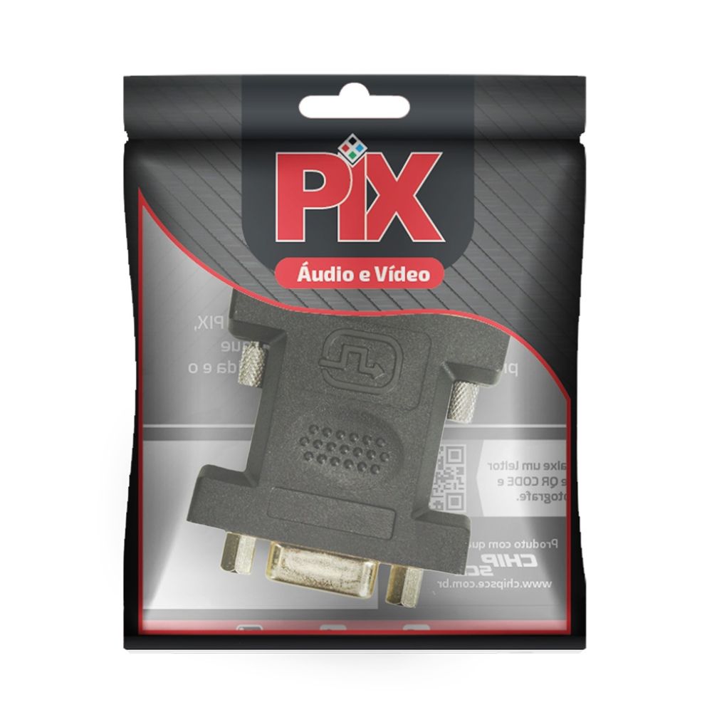 ADAPTADOR VGA FEMEA PARA DVI-I MACHO 003-0001 PIX BOX