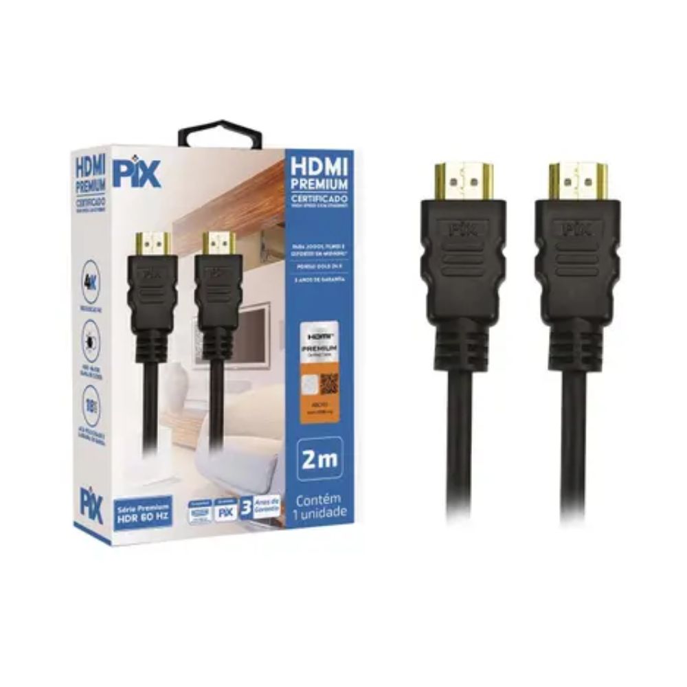 CABO HDMI 2.0 2M 4K PREMIUM HDR 60HZ 018-2022 PIX BOX